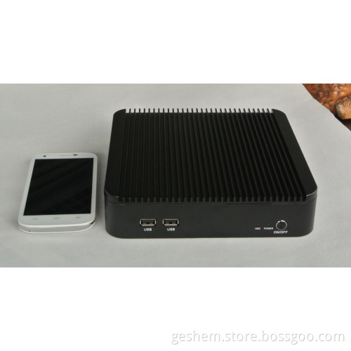 Fanless mini pc Intel Bay Trail J1900 quad core 2.4GHz processor oem mini pc
